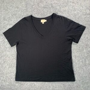 Nation LTD Black V-Neck Short Sleeve Tee